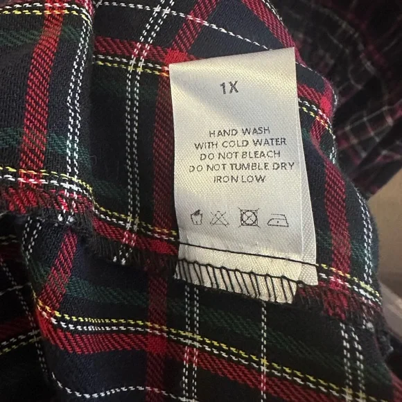 ChicSoul Plaid Midi Dress with Check - Size 1X - Picture 7 of 8